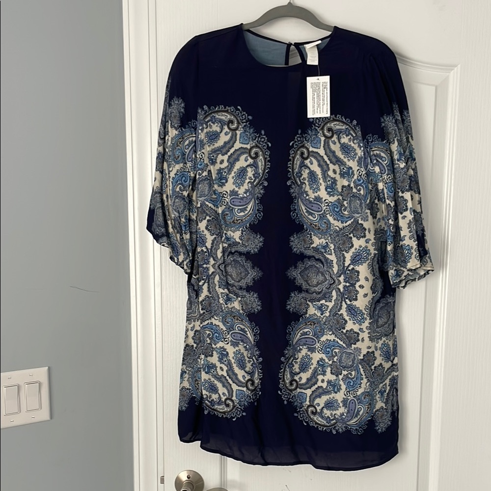 Lightweight Blue Paisley Women's Dress